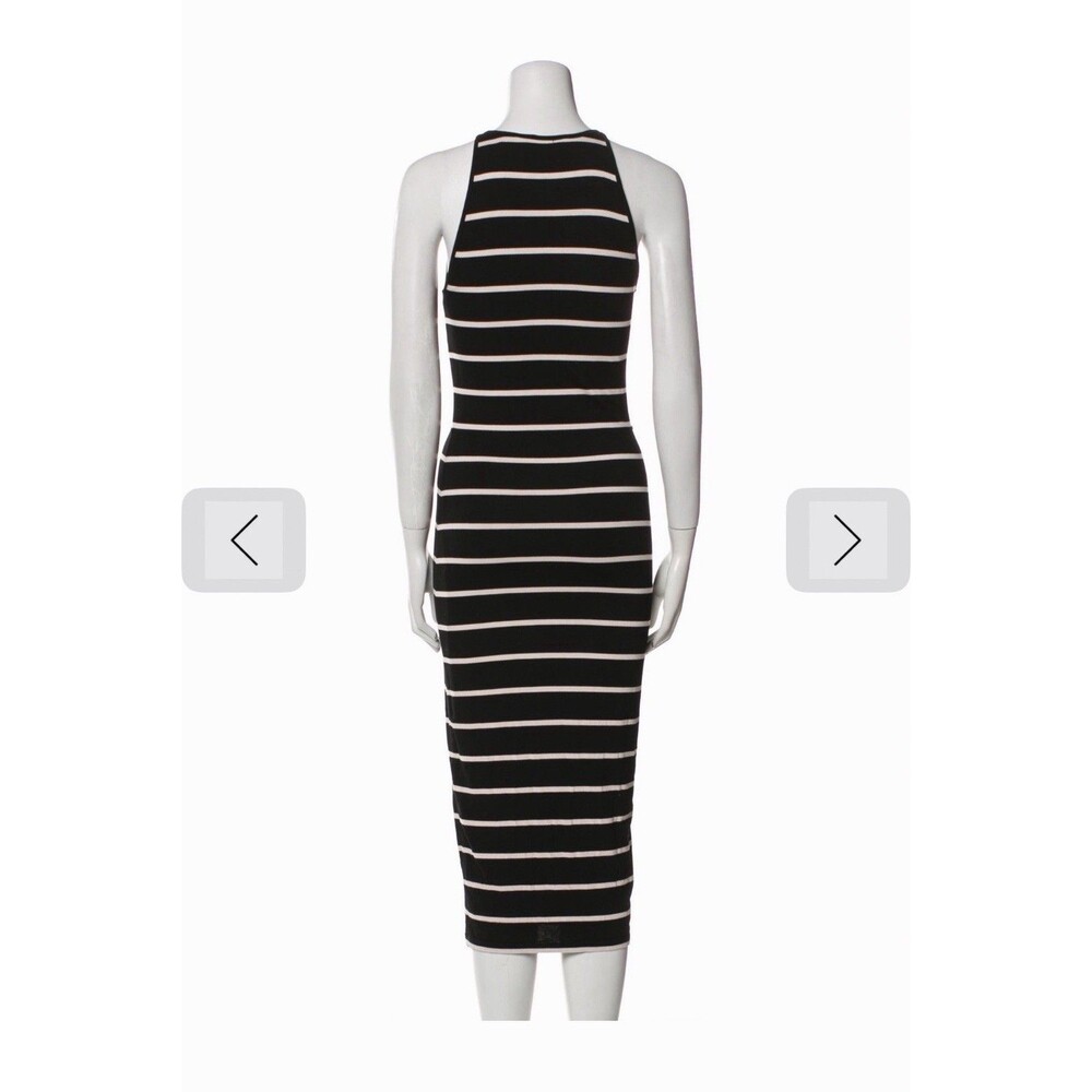 Ted Baker Linn Black Yuni Stripe Jersey Knit Bodycon Midiโ Dress Size 2/Small